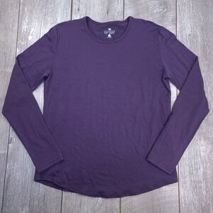 Segments Womens Baselayer Shirt Size Large Purple Outdoor Hiking Merino Wool